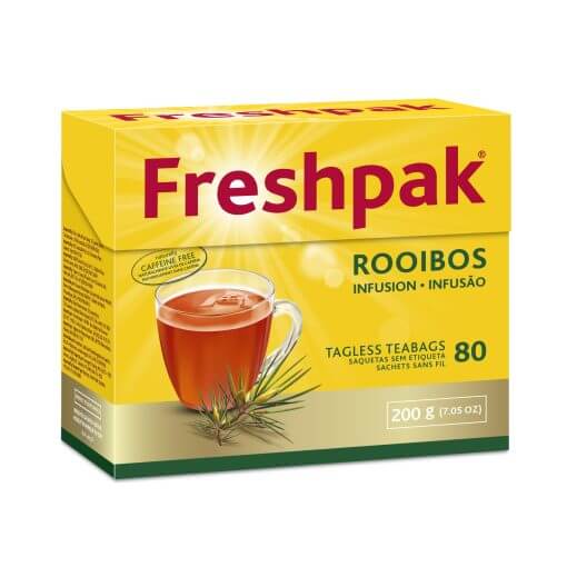 Freshpak Rooibos Tea Tagless Tea Bags (Pack of 80 Bags) (CASE OF 12 x 200g)