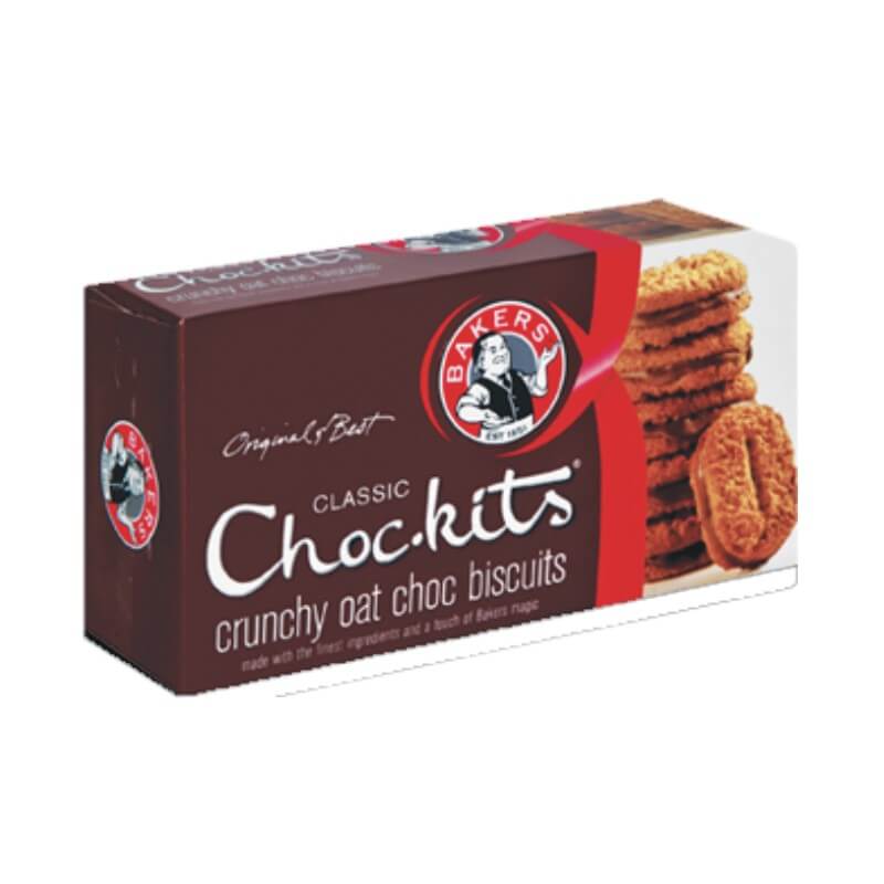 Bakers Choc Kits Classic Biscuits (Kosher) HEAT SENSITIVE ITEM. PLEASE ADD ITEM 122942 TO THE ORDER TO TRY TO PROTECT CHOCOLATES FROM HEAT DAMAGE. (CASE OF 12 x 200g)