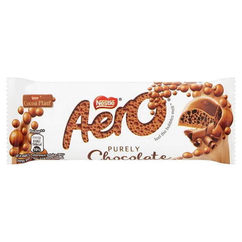 Nestle Aero Milk Chocolate Bar  HEAT SENSITIVE ITEM. PLEASE ADD ITEM 122942 TO THE ORDER TO TRY TO PROTECT CHOCOLATES FROM HEAT DAMAGE. (CASE OF 24 x 36g)