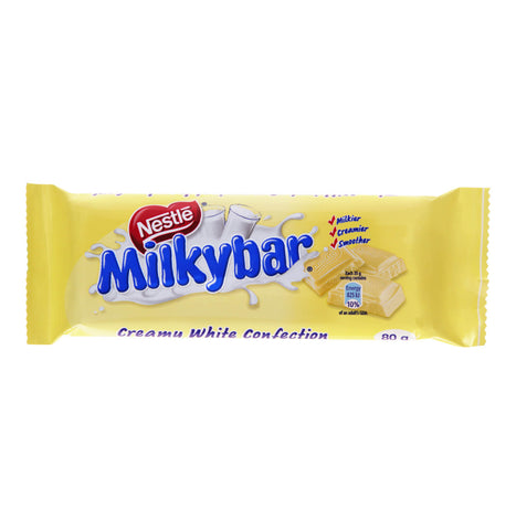 Nestle Milkybar Original (Kosher)  HEAT SENSITIVE ITEM. PLEASE ADD ITEM 122942 TO THE ORDER TO TRY TO PROTECT CHOCOLATES FROM HEAT DAMAGE. (CASE OF 24 x 80g)