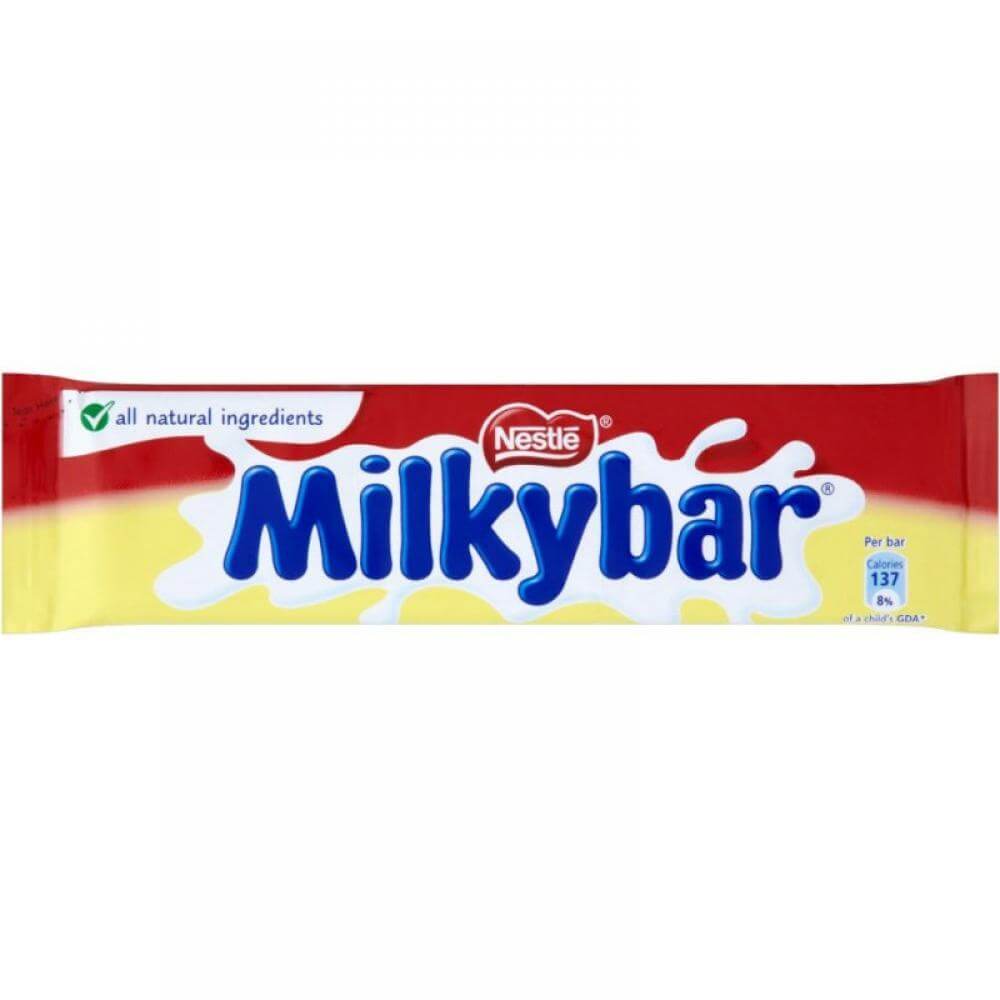 Nestle Milkybar Medium Bar HEAT SENSITIVE ITEM. PLEASE ADD ITEM 122942 TO THE ORDER TO TRY TO PROTECT CHOCOLATES FROM HEAT DAMAGE. (CASE OF 40 x 25g)