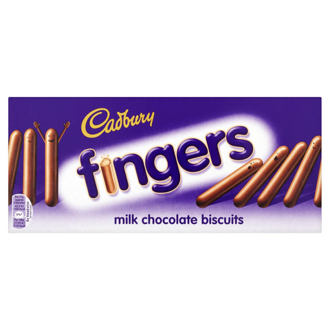 Cadbury Fingers Biscuits Milk Chocolate  HEAT SENSITIVE ITEM. PLEASE ADD ITEM 122942 TO THE ORDER TO TRY TO PROTECT CHOCOLATES FROM HEAT DAMAGE. (CASE OF 12 x 114g)