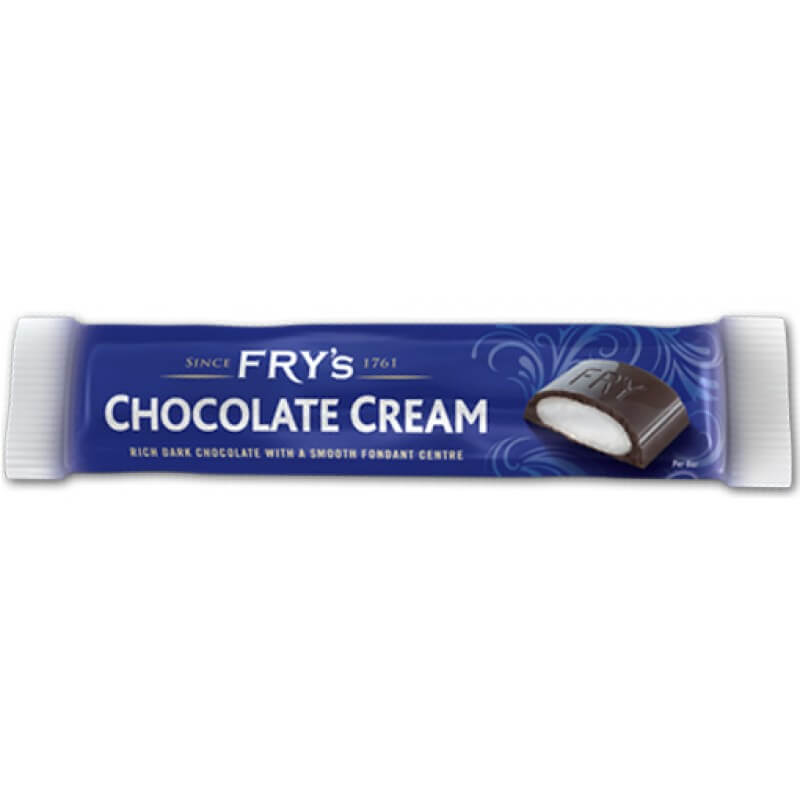 Frys Chocolate Cream HEAT SENSITIVE ITEM. PLEASE ADD ITEM 122942 TO THE ORDER TO TRY TO PROTECT CHOCOLATES FROM HEAT DAMAGE. (CASE OF 48 x 49g)