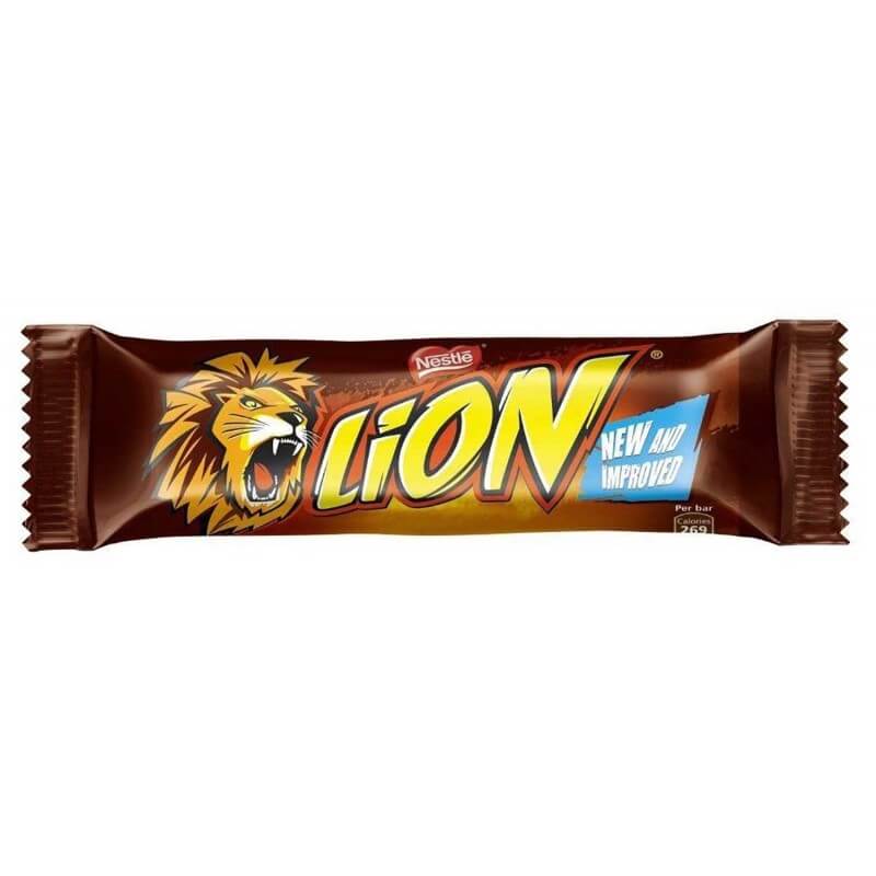 Nestle Lion Bar HEAT SENSITIVE ITEM. PLEASE ADD ITEM 122942 TO THE ORDER TO TRY TO PROTECT CHOCOLATES FROM HEAT DAMAGE. (CASE OF 36 x 50g)