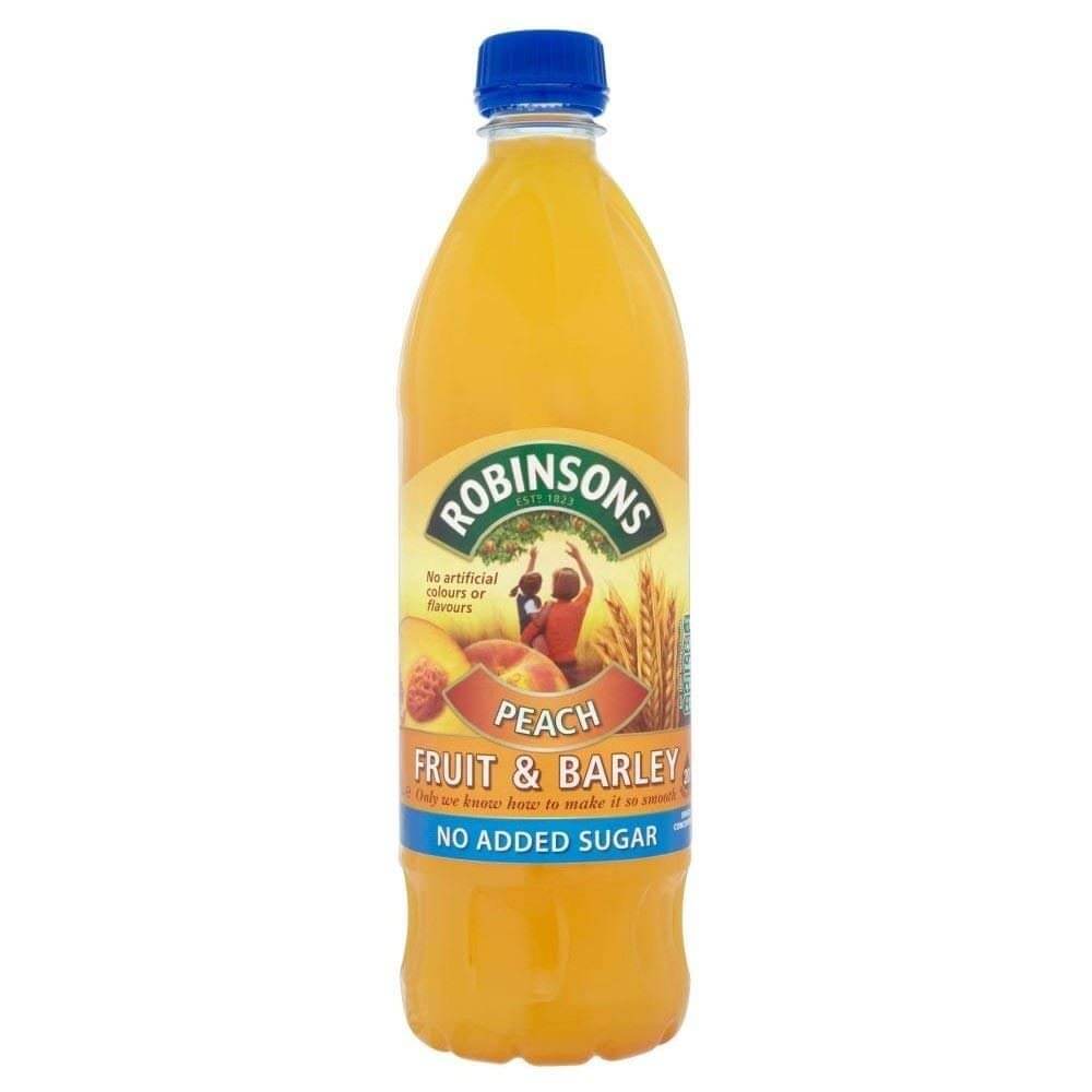 Robinsons Squash Barley Peach No Added Sugar (CASE OF 12 x 1l)