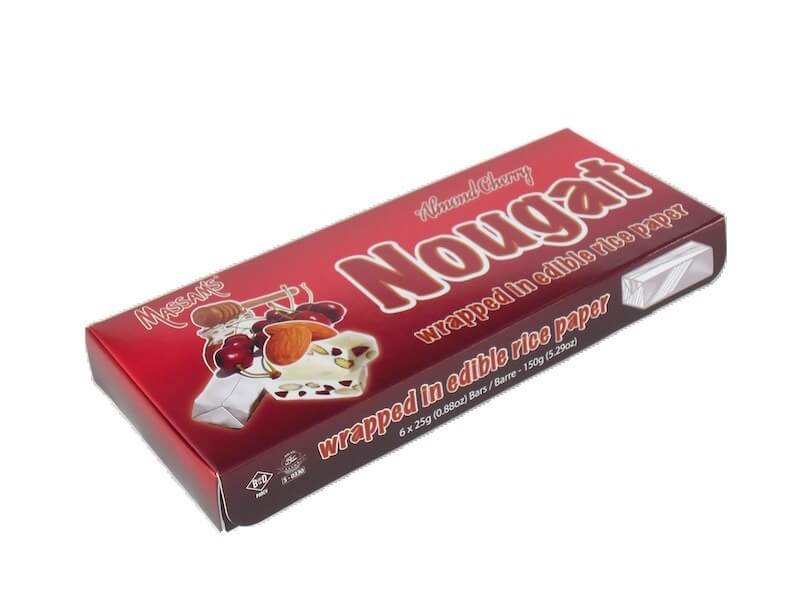 Massams Nougat Almond Cherry Box 6pk (Kosher) (CASE OF 12 x 150g)