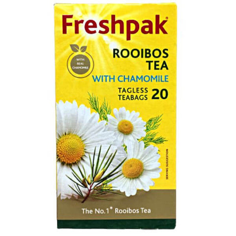 Freshpak Rooibos Tea Chamomile Tea Bags (Pack of 20 Bags) (CASE OF 6 x 30g)