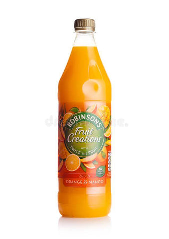 Robinsons Squash Zesty Orange and Mango No Added Sugar (CASE OF 12 x 1l)
