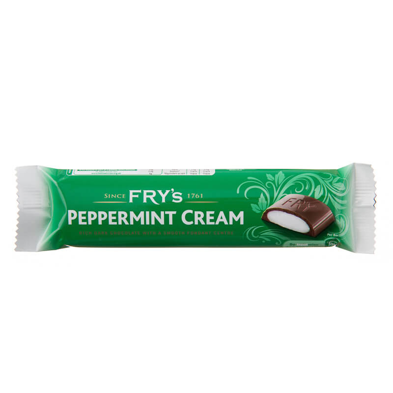 Frys Peppermint Cream HEAT SENSITIVE ITEM. PLEASE ADD ITEM 122942 TO THE ORDER TO TRY TO PROTECT CHOCOLATES FROM HEAT DAMAGE. (CASE OF 48 x 49g)