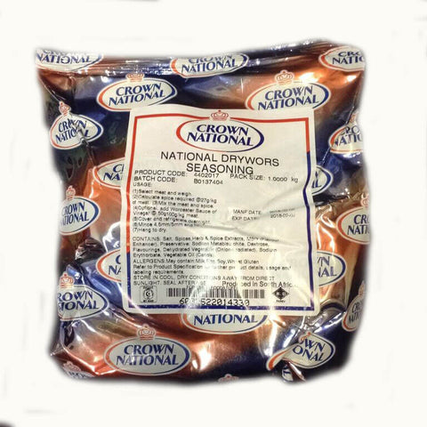 Crown National Drywors (Droewors) Seasoning (Kosher) (CASE OF 5 x 1kg)