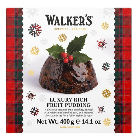 Walkers Christmas Decadent Pudding Rich Fruit Pudding (Plum Pudding) (CASE OF 6 x 400g)