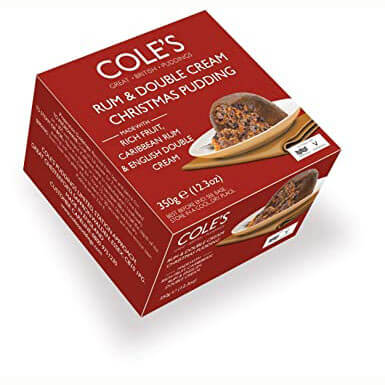 Coles Boxed Christmas Pudding Rum and Double Cream (CASE OF 6 x 350g)