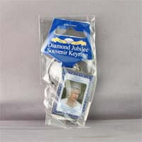 British Brands Keyring Disc Epoxy Diamond Jubilee Portrait (CASE OF 6 x 150g)