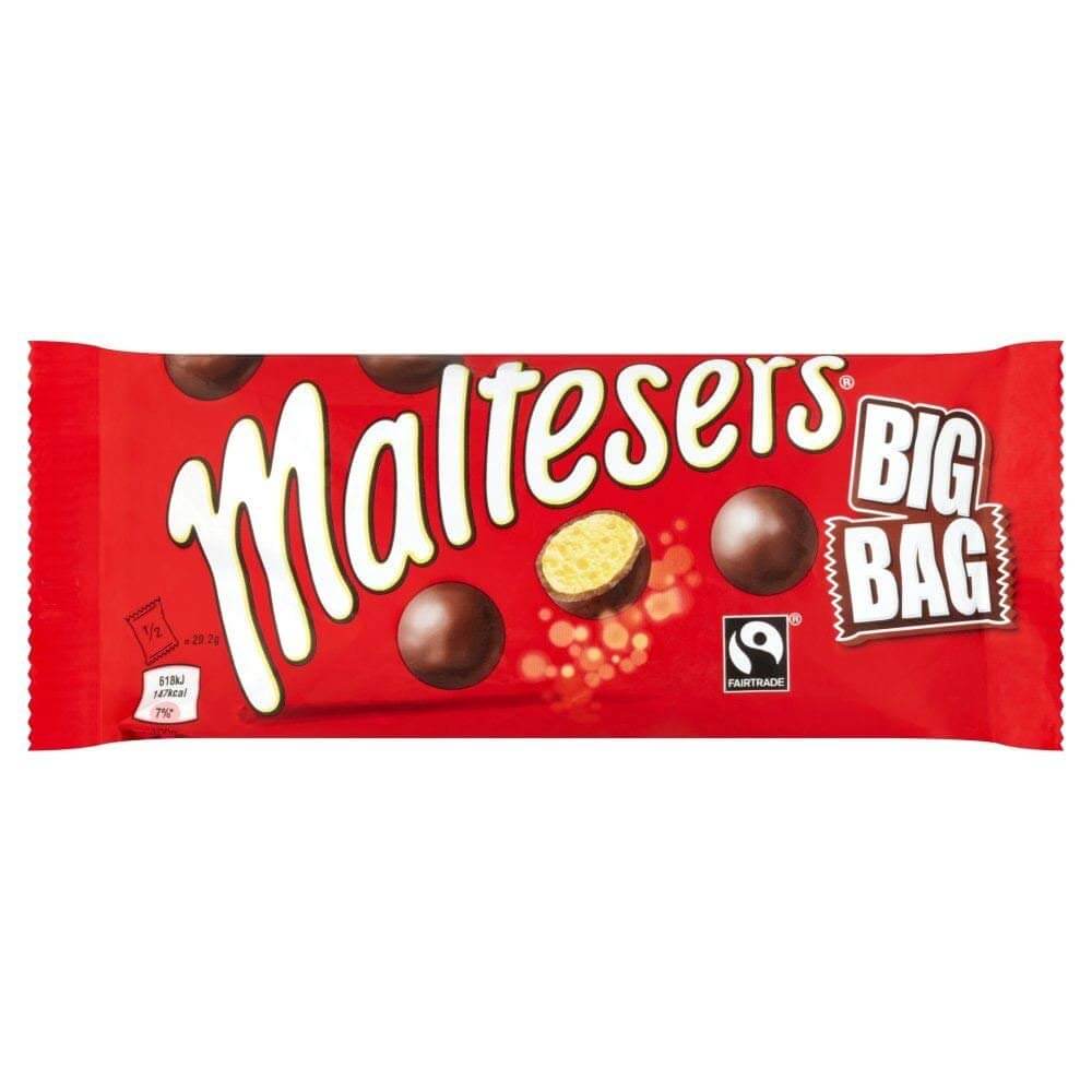 Mars Maltesers Big Bag HEAT SENSITIVE ITEM. PLEASE ADD ITEM 122942 TO THE ORDER TO TRY TO PROTECT CHOCOLATES FROM HEAT DAMAGE. (CASE OF 25 x 58.5g)