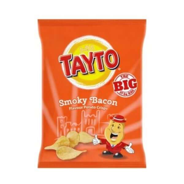 Tayto Smoky Bacon Potato Crisps (CASE OF 32 x 32.5g)
