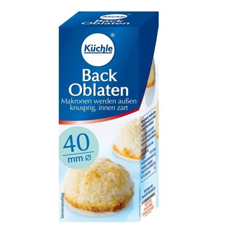 Kuechle Back Oblaten Round Baking Wafers (40mm) (CASE OF 18 x 23g)