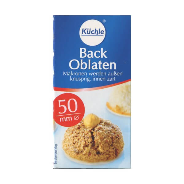 Kuechle Back Oblaten Round Baking Wafers (50mm) (CASE OF 14 x 37g)