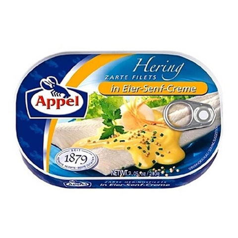 Appel Tender Herring Filets in Mustard Egg Cream (CASE OF 10 x 200g)
