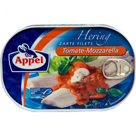 Appel Tender Heringfilets with Tomato and Mozzarella (CASE OF 10 x 200g)