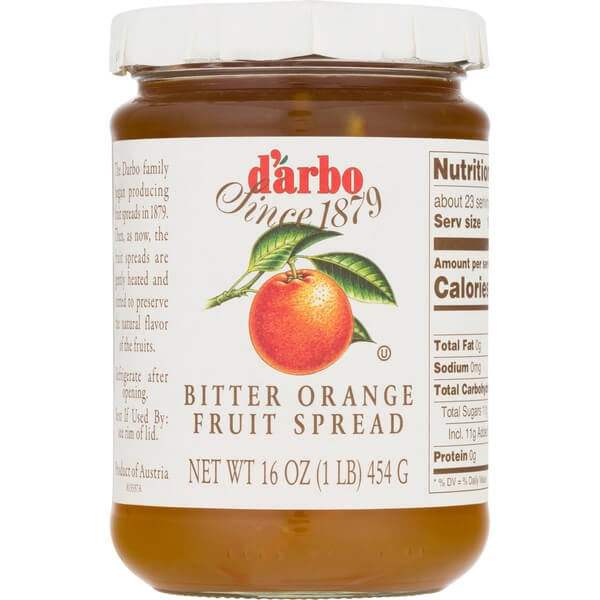 D Arbo Bitter Orange Fruit Spread Prepared According to Secret Traditional Austrian Recipes (CASE OF 6 x 454g)