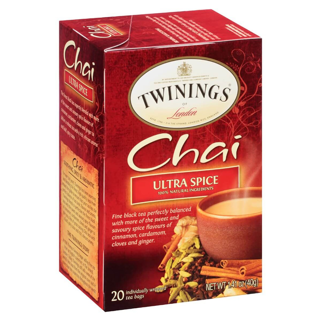 Twinings of London Chai Tea Spice (Pack of 20 Tea Bags) (CASE OF 6 x 40g)