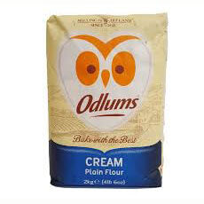 Odlums Plain Cream Flour (CASE OF 8 x 2kg)