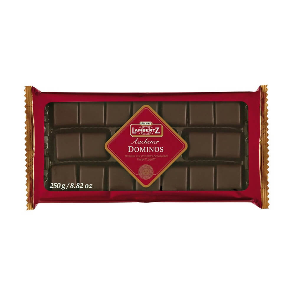 Lambertz Aachener Dominos in Cello Dark Chocolate (CASE OF 19 x 250g)