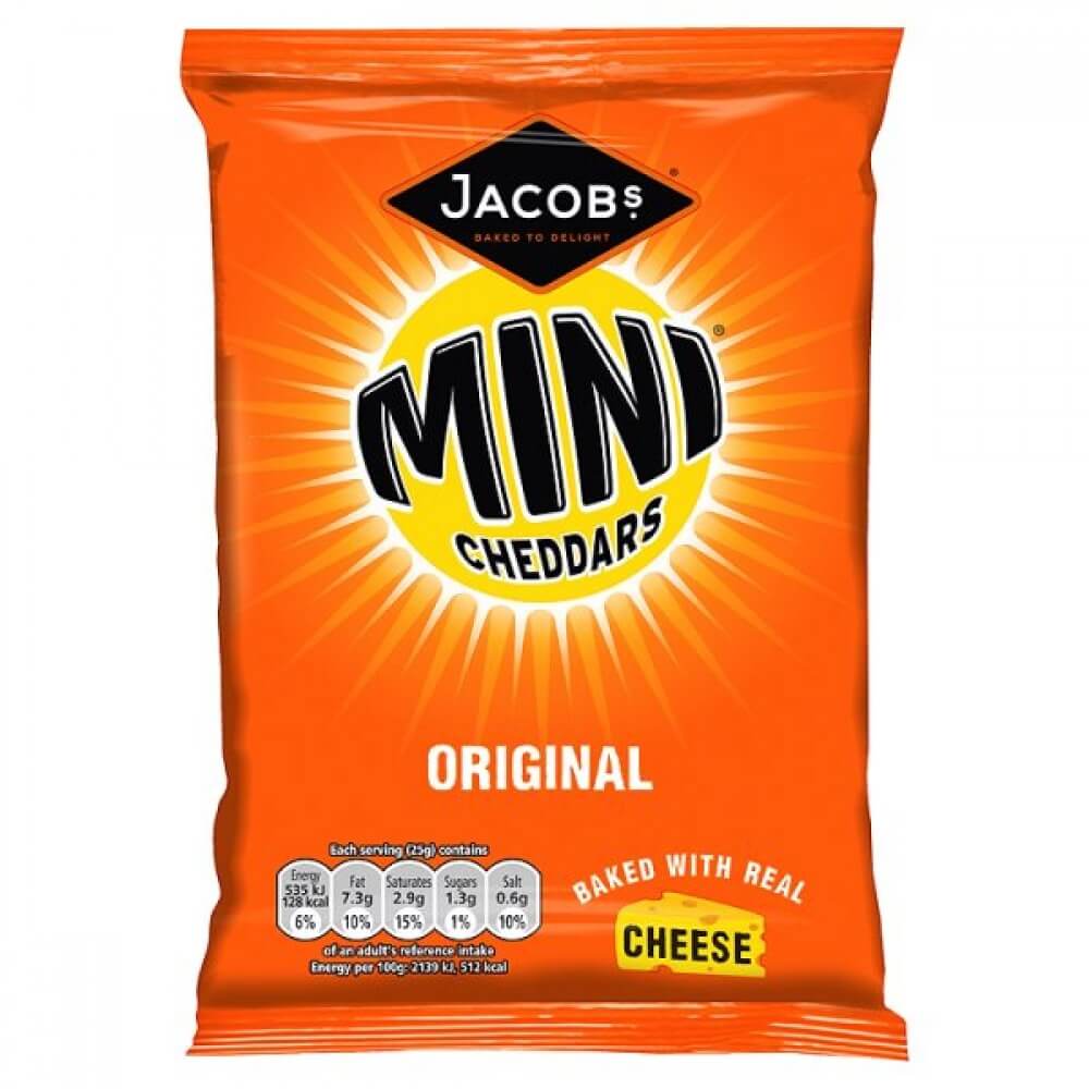 Jacobs Cheddars Minis Original Cheese Flavor (CASE OF 30 x 45g)