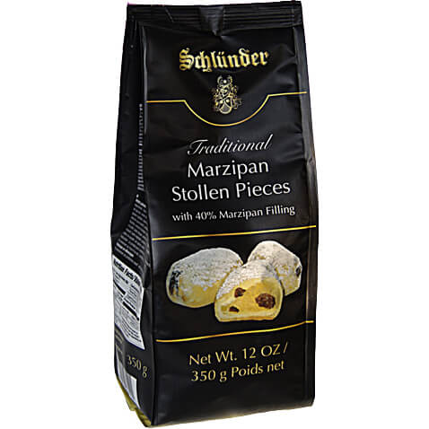 Schluender Traditional German Almond and Marzipan Stollen Pieces (CASE OF 15 x 350g)