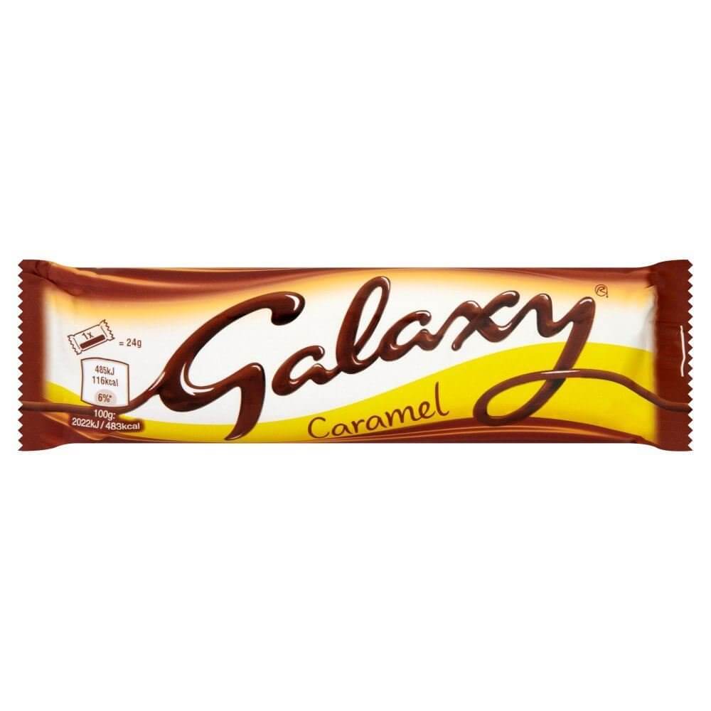 Mars Galaxy Caramel Twin Bar HEAT SENSITIVE ITEM. PLEASE ADD ITEM 122942 TO THE ORDER TO TRY TO PROTECT CHOCOLATES FROM HEAT DAMAGE. (CASE OF 24 x 48g)