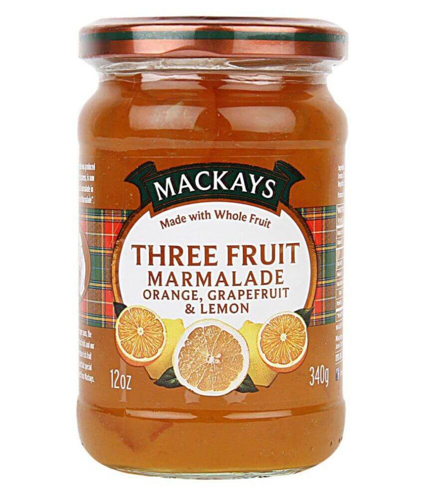 Mackays Three Fruit Marmalade (Grapefruit Lemon and Orange) (CASE OF 6 x 340g)