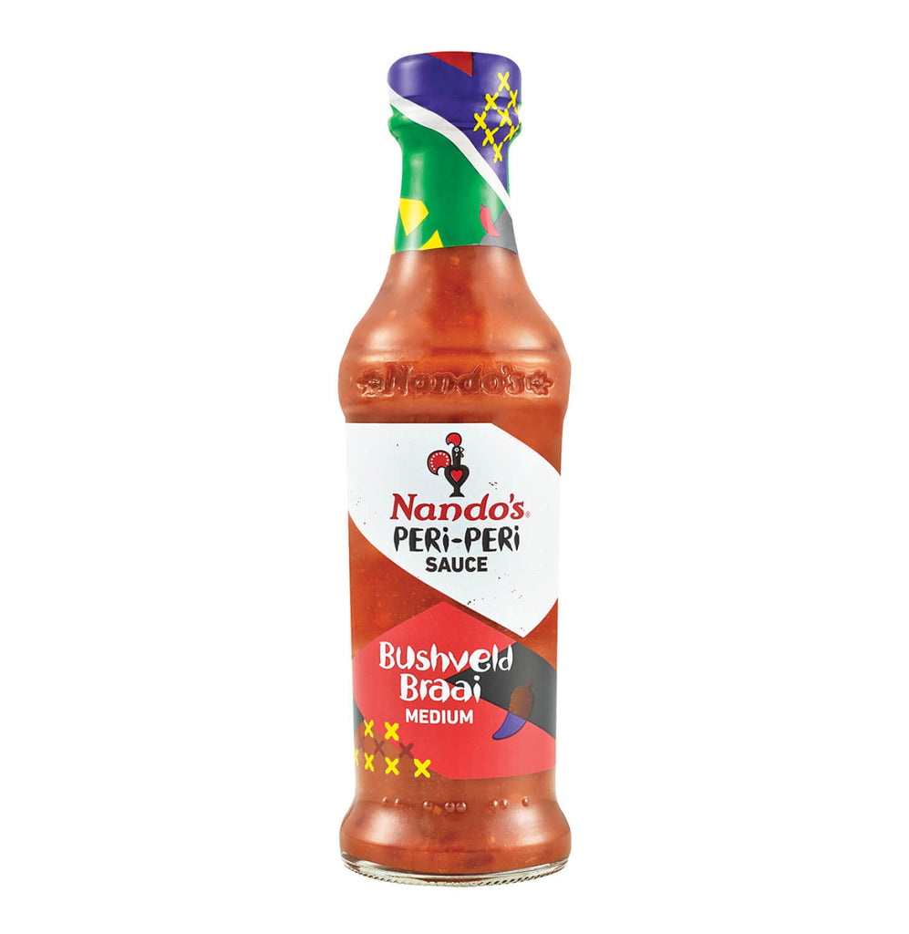 Nandos Peri Peri Sauce Bushveld Braai Large Bottle (Kosher) (CASE OF 6 x 250g)