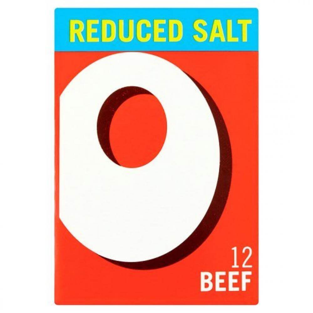 Oxo Stock Cubes - Reduced Salt Beef (Pack of 12 Cubes) (CASE OF 12 x 71g)