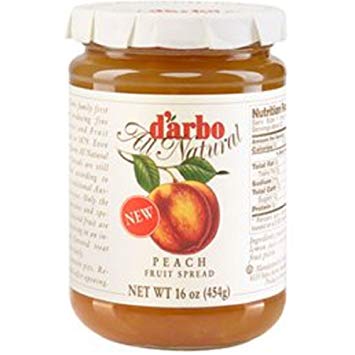D Arbo Peach Fruit Spread Prepared According to Secret Traditional Austrian Recipes (CASE OF 6 x 454g)