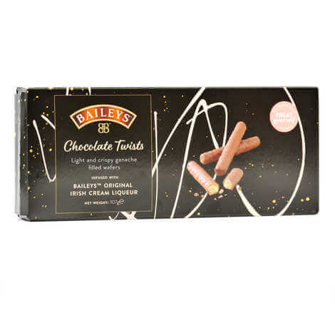 Baileys Chocolate Twist Wafers HEAT SENSITIVE ITEM. PLEASE ADD ITEM 122942 TO THE ORDER TO TRY TO PROTECT CHOCOLATES FROM HEAT DAMAGE. (CASE OF 14 x 107g)