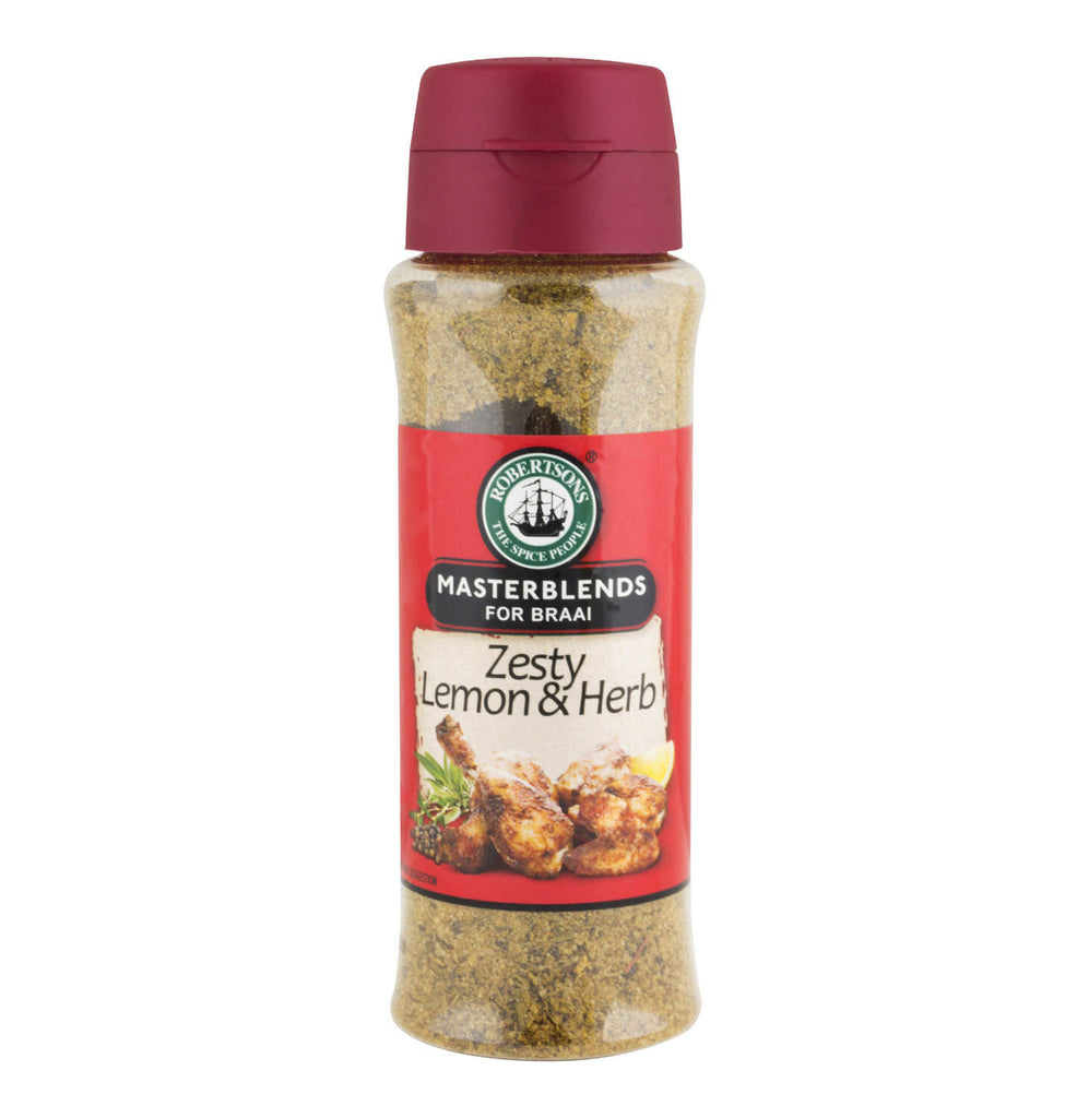 Robertsons Spice Masterblends for Braais Zesty Lemon and Herb (Kosher) (CASE OF 10 x 200g)
