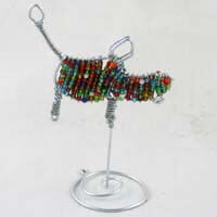 African Hut Beaded Place Card Holder Warthog Multi-Coloured (CASE OF 2 x 26g)