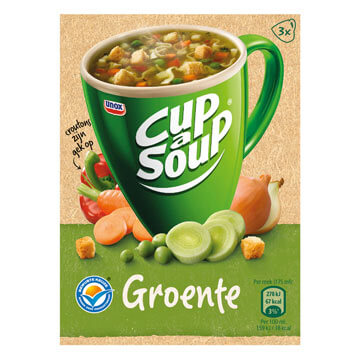 Unox Cup a Soup Vegetable with Croutons 3pk Just Add Water Tastes Like Knorr (CASE OF 12 x 48g)