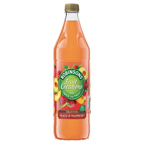Robinsons Squash Peach and Raspberry No Added Sugar (CASE OF 12 x 1L)