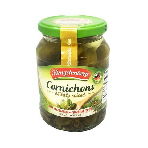 Hengstenberg Cornichons Mildly Spiced (CASE OF 12 x 370ml)