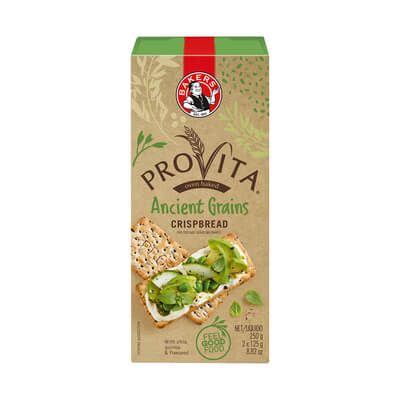 Bakers Provita Ancient Grains Whole Wheat Crispbread (Kosher) (CASE OF 12 x 250g)
