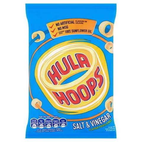 KP Hula Hoops Salt and Vinegar Potato Rings (CASE OF 32 x 34g)