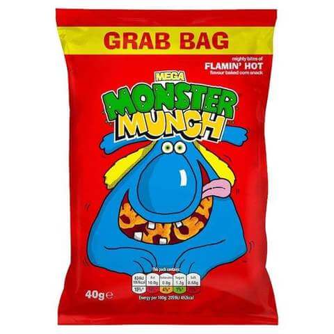 Walkers Crisps Monster Munch Flaming Hot (CASE OF 35 x 40g)