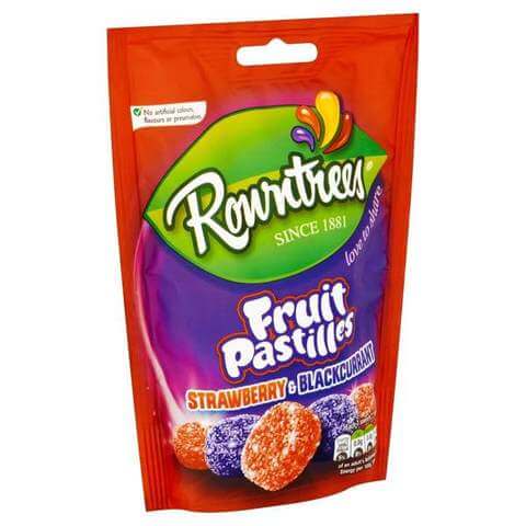 Rowntrees Fruit Pastilles Strawberry and Blackcurrant Bag (CASE OF 10 x 143g)