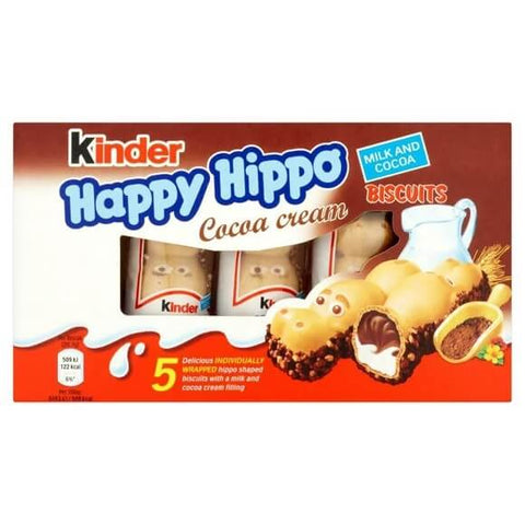 Ferrero Kinder Happy Hippos (HEAT SENSITIVE ITEM - PLEASE ADD A THERMAL BOX TO YOUR ORDER TO PROTECT YOUR ITEMS (CASE OF 10 x 103g)