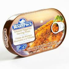 Ruegenfisch Smoked Peppered Herring Filets (CASE OF 16 x 200g)
