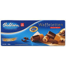Bahlsen Waffeletten Dark Chocolate Wafer Roll Biscuits  HEAT SENSITIVE ITEM. PLEASE ADD ITEM 122942 TO THE ORDER TO TRY TO PROTECT CHOCOLATES FROM HEAT DAMAGE. (CASE OF 12 x 100g)