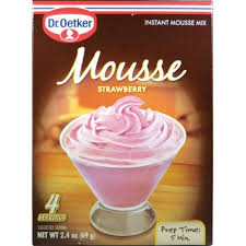 Dr Oetker Strawberry Mousse Instant Mix, 4 Servings (CASE OF 12 x 69g)