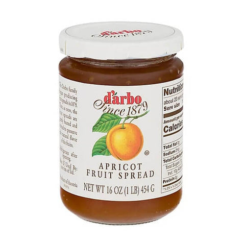 D Arbo Apricot Fruit Spread Traditional Austrian Recipes (CASE OF 6 x 454g)