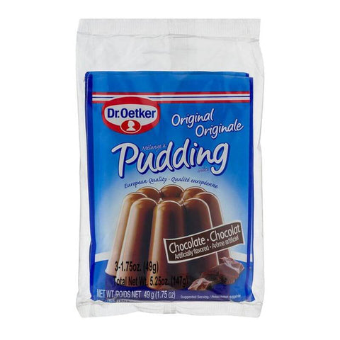 Dr Oetker Original Chocolate Pudding (3-Pack), European Quality (CASE OF 10 x 147g)